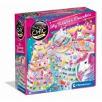 Clementoni - Crazy Chic - Unicorn creative box - Create your own colorful beaded bracelets with charms and pompoms - Ages 7 and up