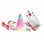 Clementoni - Crazy Chic - Unicorn creative box - Create your own colorful beaded bracelets with charms and pompoms - Ages 7 and up - Image 3