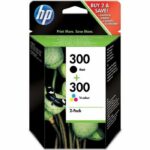 HP 300 Pack of 2 Genuine Black / Three-Color Ink Cartridges for HP DeskJet F4580 and HP Photosmart C4680 / C4795 (CN637EE)