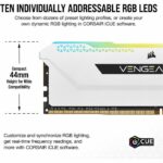 CORSAIR DDR4 PC Memory - VENGEANCE RGB PRO SL 32GB (2x16GB) - 3200Mhz - CAS 16 - White (CMH32GX4M2E3200C16W) - Image 3