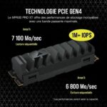 Corsair MP600 PRO XT Solid State Drive - 2TB NVMe PCIe M.2 (CSSD-F2000GBMP600PXT) - Image 3