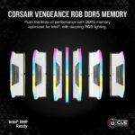 Corsair Vengeance RGB DDR5 - 32GB 2x16gb DIMM - 5200MHz - Unbuffered, 40-40-40-77, XMP 3.0, White Heatspreader, RGB LED, 1.25V - Image 2