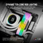 Corsair Vengeance RGB DDR5 - 32GB 2x16gb DIMM - 5200MHz - Unbuffered, 40-40-40-77, XMP 3.0, White Heatspreader, RGB LED, 1.25V - Image 4