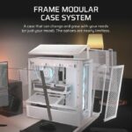 PC Case - CORSAIR - FRAME 4000D RS ARGB Series - Mid-Tower - 3 ARGB Fans - White - Image 3