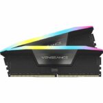 RAM Memory - CORSAIR - Vengeance RGB DDR5 RAM 64GB (2x32GB) 6400MHz CL32 Intel XMP iCUE Compatible - Black (CMH64GX5M2B6400C32)