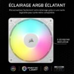 120mm ARGB Fan - CORSAIR - RS120 - White - High-performance cooling and ARGB lighting effects – Bild 3