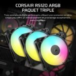 Pack of 3 120mm ARGB fans - CORSAIR - RS120 - Exceptional cooling and dynamic lighting effects - Image 2