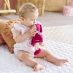 Doudou - COROLLE - Miss Rose Grenadine - 25 cm - vanilla scent - from birth - Image 6