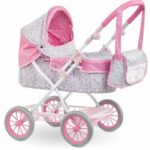 Baby doll accessories - COROLLE - Floral pram - for 36 to 52 cm baby dolls - from 3 years old