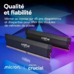 CRUCIAL Memory RAM PRO DDR5 - 6400 MHZ - 32GB Kit (16GBx2 - OC Gaming Memory Black - CP2K16G64C38U5B - Image 5