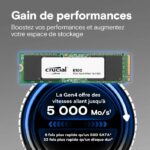 Internal SSD - CRUCIAL - E100 - 480 GB - PCIe Gen4 NVMe M.2 - Up to 470 MB/s - Image 2