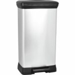 CURVER | 50L pedal bin, Metal look, recycled plastic