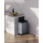Floor-standing trash can - VERTO - CURVER - Touch opening - 54 L - Pearl blue - Image 2
