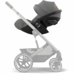 Cloud G CYBEX i-Size baby car seat - Reclining - Breathable fabric - Airplane approval - Moon Black - Image 5