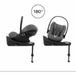 Cloud G CYBEX i-Size baby car seat - Reclining - Breathable fabric - Airplane approval - Moon Black - Image 6