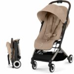 CYBEX – Ultra-compact and comfortable stroller – ORFEO – 4 wheels – Almond Beige
