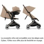 CYBEX - Ultra-compact and comfortable stroller - ORFEO - 4 wheels - Almond Beige - Image 6