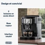 Automatic espresso machine with grinder - Delonghi Magnifica s ecam22.140.b - black - Image 2
