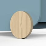 Storage trolley on wheels - FIRMIANA - Scandinavian style - Storm blue and natural wood - 49.8 x 35 x 52.5 cm - DEMEYERE - Image 5