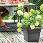 DEROMA Square flowerpot Day R Anthracite - 38 cm - Image 2