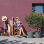 Flower pot - DEROMA - Origin - 85 L - On wheels - Grey - Image 2