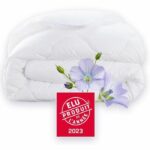 Duvet 200x200 cm DODO CHAMPS DE LIN - Warm - 450G/m² - Duvet for 1-2 people - Soft and Warm - Anti-mite Antibacterial - White - Image 2