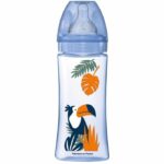 DODIE Initiation Bottle + 330ml BLUE FIREFIGHTER - +6 months - round teat 3 speeds - flow 3