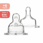 DODIE Wide Neck Flat Teat +6 Months Silicone - Image 2