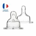 DODIE Wide Neck Flat Teat +6 Months Silicone