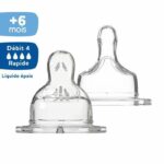 DODIE Teat Sensation + flat wide neck +6 months silicone flow 4 special thick liquid - Image 2