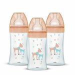 Set of 3 Dodie Anti -Color Biberons Sensation+ - Glass - 270ml - 0-6 months - Flat pacifier - DEPIT 2