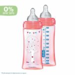 DODIE Lot of 2 anti-colic bottles Initiation + - 330ml - ROSE DANCER - round teats 3 speeds flow 3 - Image 2