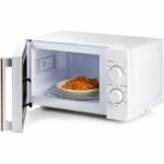 DOMO DO2720 microwave oven - 20L - 700W - 35 min timer - Defrost function - L44 x D35.8 x H 25.8 cm - White wood finish - Image 3