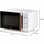 DOMO DO2720 microwave oven - 20L - 700W - 35 min timer - Defrost function - L44 x D35.8 x H 25.8 cm - White wood finish - Image 4