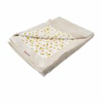 Reversible safari-style baby blanket Beige 75x100 cm