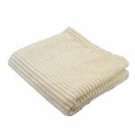 Boudoir blanket - DOMIVA - Milk - 75 x 100 cm - Corduroy, soft and warm