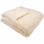 Lined blanket - DOMIVA - Ultra soft and warm - 75 x 100 cm - Cream