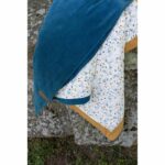 Double-sided blanket - DOMIVA - ALONG THE WATER - 75 x 100 cm - Indigo - Image 2