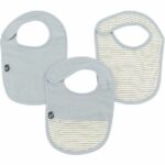 Pack of 3 bibs - DOMIVA - 6-12 months - Cotton gauze - Vintage blue