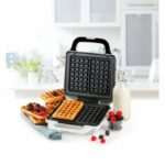 DOMO DO9222W - Waffle iron - 900W - 4x7 cm - Non-stick coating - Adjustable thermostat - Safety lock - Image 5