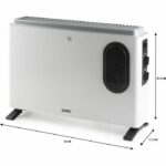 Heating convector - DOMO - DO7351CH - 2000 W - White - 54 x 37.5 x 17.2 cm - Image 5