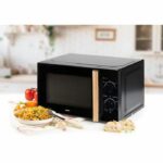 DOMO DO2820 microwave oven - 20L - 700W - 35 min timer - Defrost function - L44 x D35.8 x H 25.8 cm - Black wood finish - Image 2