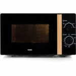 DOMO DO2820 microwave oven - 20L - 700W - 35 min timer - Defrost function - L44 x D35.8 x H 25.8 cm - Black wood finish
