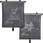 Car Window Roller Blind - DREAMBABY - Double Sided Zebra & Tiger Print - Adjustable 2pcs - Image 2