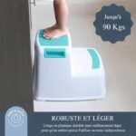 Step stool - DREAMBABY - 2 UP - Non-slip and textured - Up to 80 kg for children and adults - Aqua – Bild 4