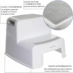 Step stool - DREAMBABY - 2 Up - Non-slip and textured - Up to 80 kg for children and adults - Grey and Black - Image 2