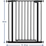 DREAMBABY Safety gate Extra High LIBERTY - By pressure - L 75/81 x H 93 cm - Black - Image 2