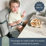 DREAMBABY Portable Feeding Booster Seat - Grab 'N Go - Leaves - Blue – Bild 3