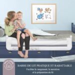 DREAMBABY Nicole bed barriere - Beds and flat beds - measuring 150 cm wide and 50 cm high - gray - Image 4