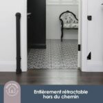 Extra high retractable safety barrier - DREAMBABY - 60 to 140 cm H90 cm - Black – Bild 4